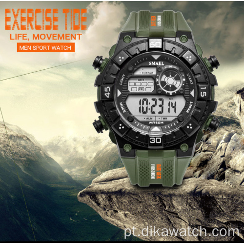 SMAEL White Watch Sport Relógios para Homens